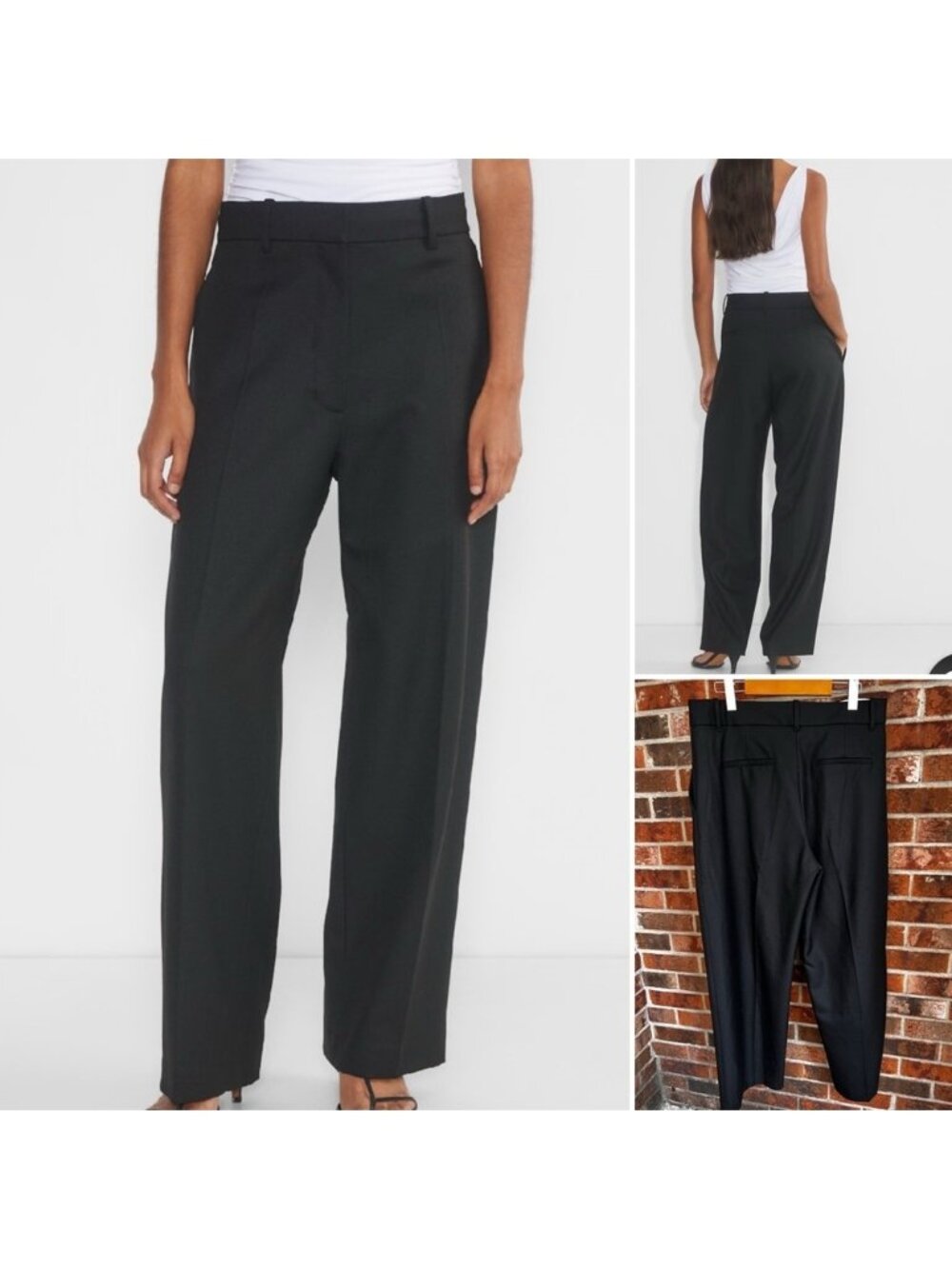 Aritzia Wilfred Praise Pant  Size 12 Relaxed mid-rise wide-leg twill pants